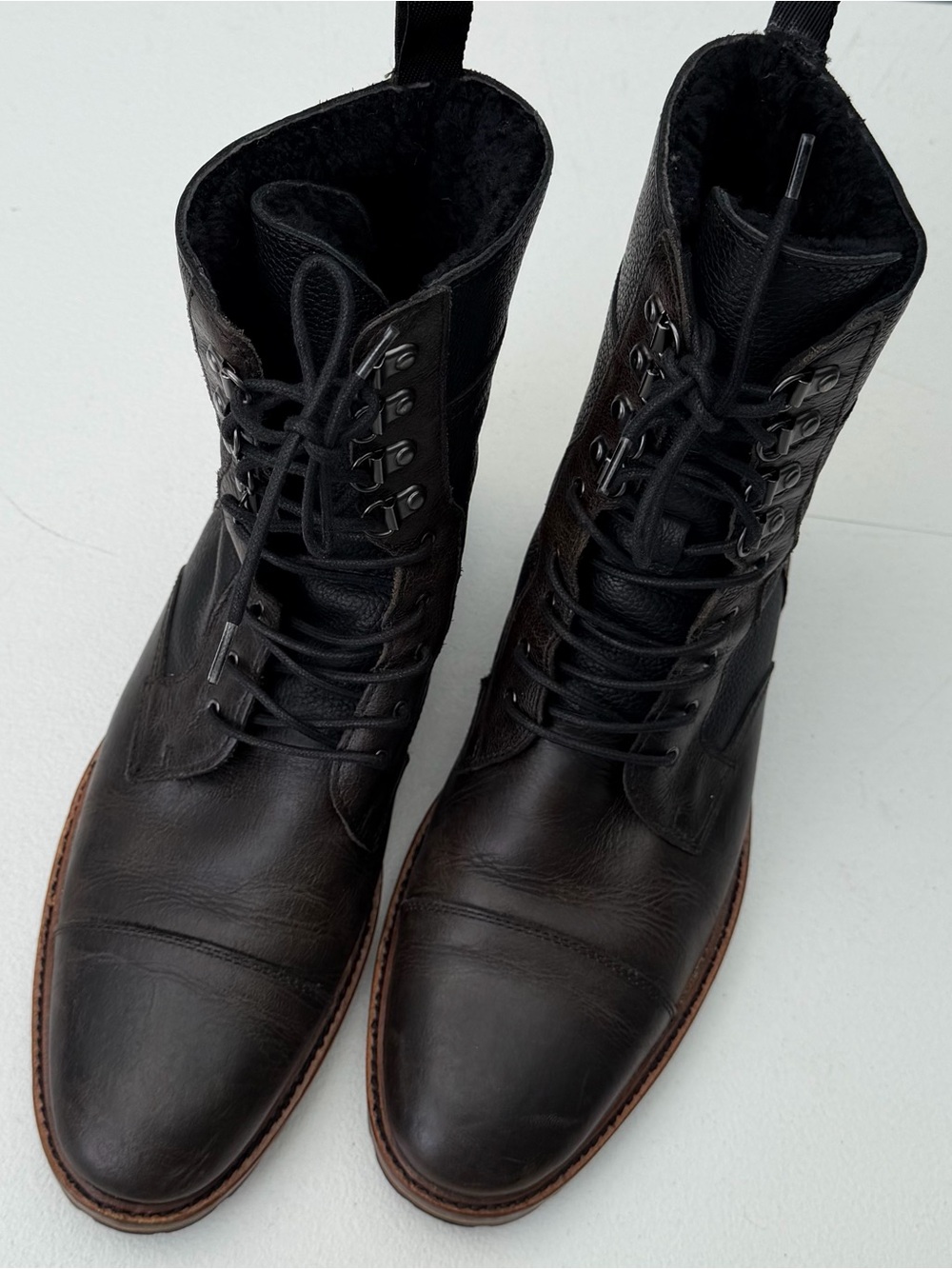 Banana Republic Men's Dark Brown Lace-Up Leather Boots